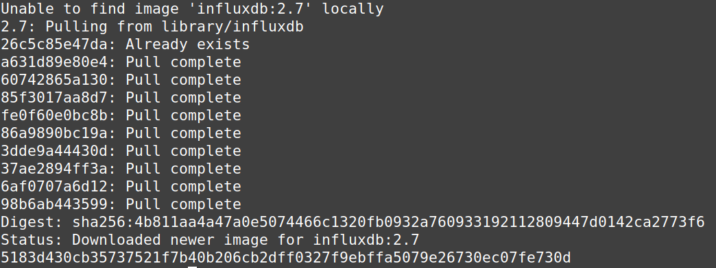 CM4-WRT-A InfluxDB setup script output